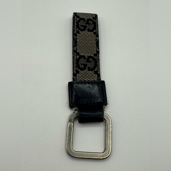 Gucci Black Canvas & Leather Key Fob - Picture 1 of 3